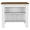 Tuhome Cala Kitchen Island, Four Legs, Three Shelves, White/Walnut ABC5530 - alternate 1